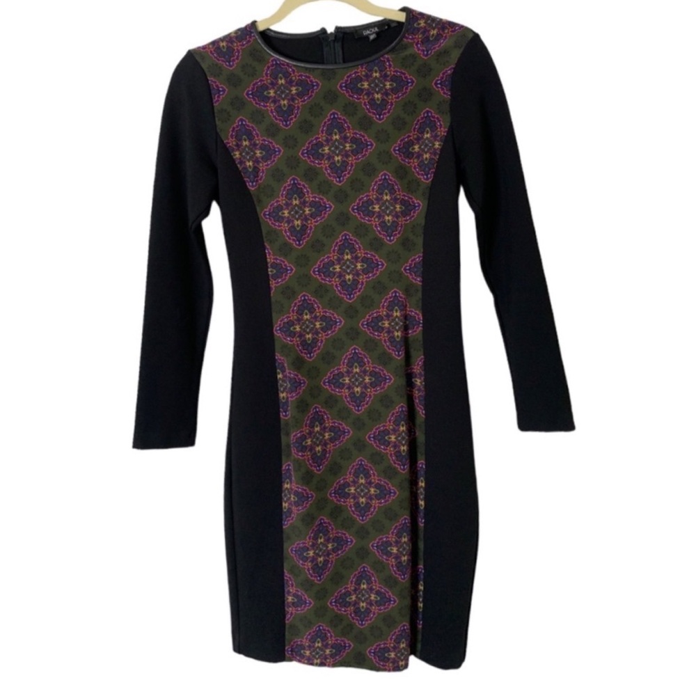 Raoul Silk Panel and Leather Trim Size 0 Dress